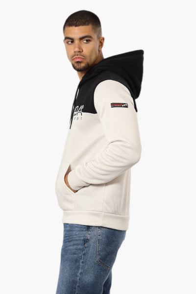 Canada Weather Gear Colour Block Embroidered Logo Hoodie - Stone - Mens Hoodies & Sweatshirts - Canada Weather Gear