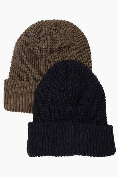 Canada Weather Gear 2 Pack Waffle Knit Hat - Olive - Mens Hats - Canada Weather Gear