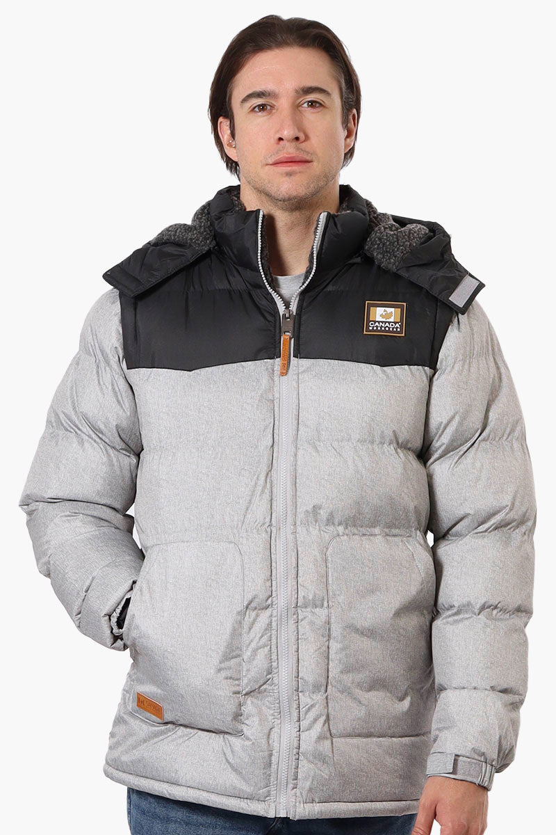 Canada Work Gear Zip Off Sleeve Bomber Jacket - Grey - Mens Parka Jackets - Canada Weather Gear