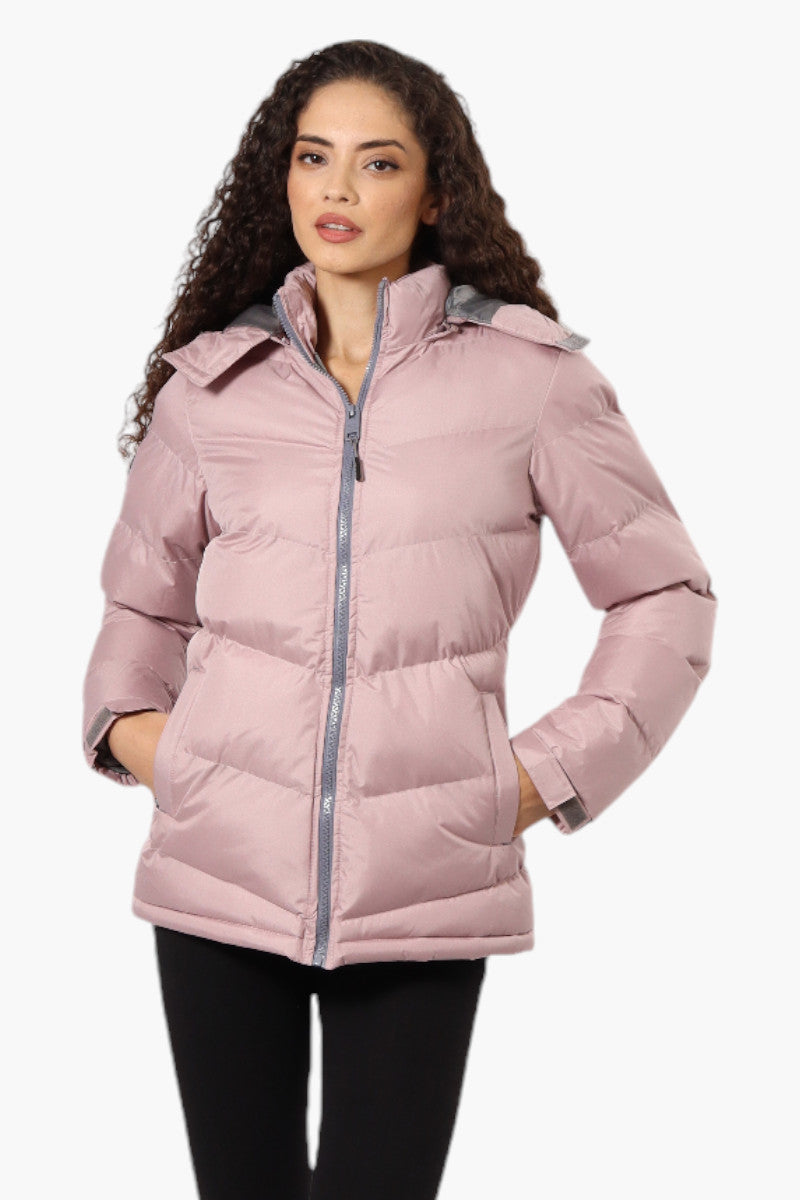 Canada Weather Gear Solid Bubble Bomber Jacket - Pink - Womens Bomber Jackets - Canada Weather Gear