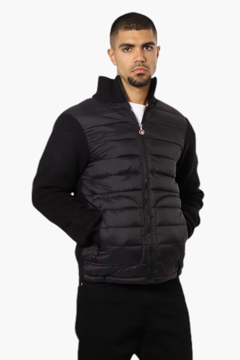 Canada Weather Gear Sweater Knit Polyfill Lightweight Jacket - Black - Mens Lightweight Jackets - Canada Weather Gear