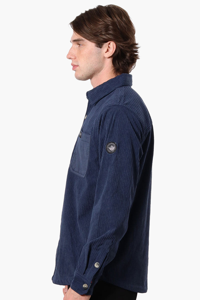 Canada Weather Gear Corduroy Casual Shirt - Navy - Mens Casual Shirts - Canada Weather Gear