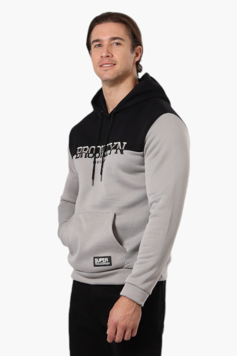 Super Triple Goose Embroidered Colour Block Hoodie - Grey - Mens Hoodies & Sweatshirts - Canada Weather Gear