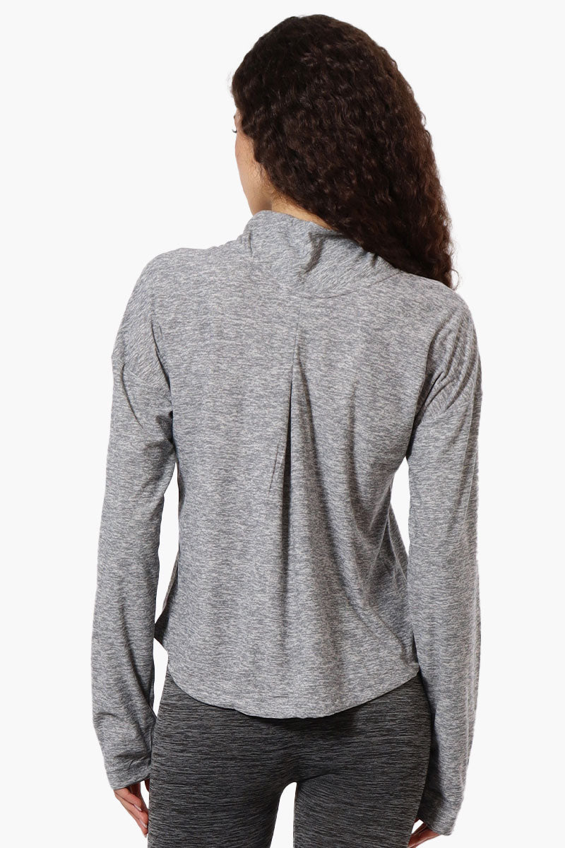 Canada Weather Gear Cowl Neck Long Sleeve Top - Grey - Womens Long Sleeve Tops - Canada Weather Gear