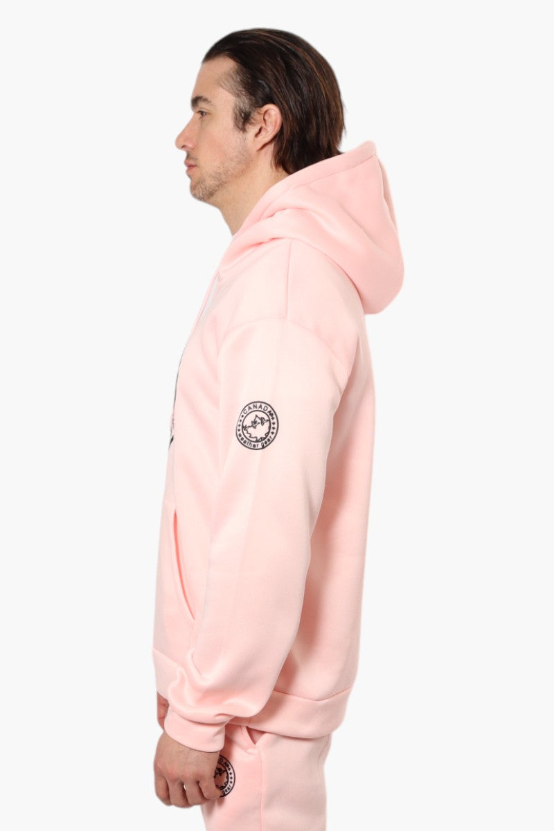 Canada Weather Gear Solid Centre Logo Hoodie - Pink - Mens Hoodies & Sweatshirts - Canada Weather Gear