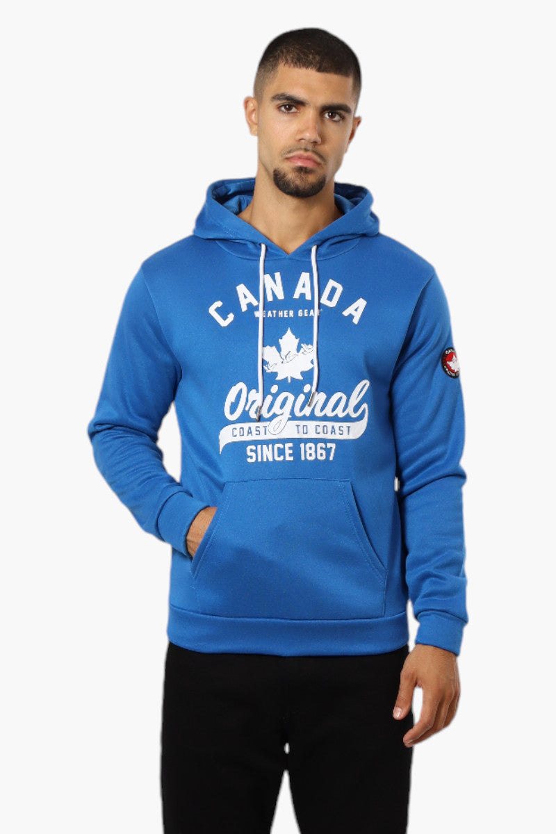 Canada Weather Gear Coast To Coast Print Hoodie - Blue - Mens Hoodies & Sweatshirts - Canada Weather Gear