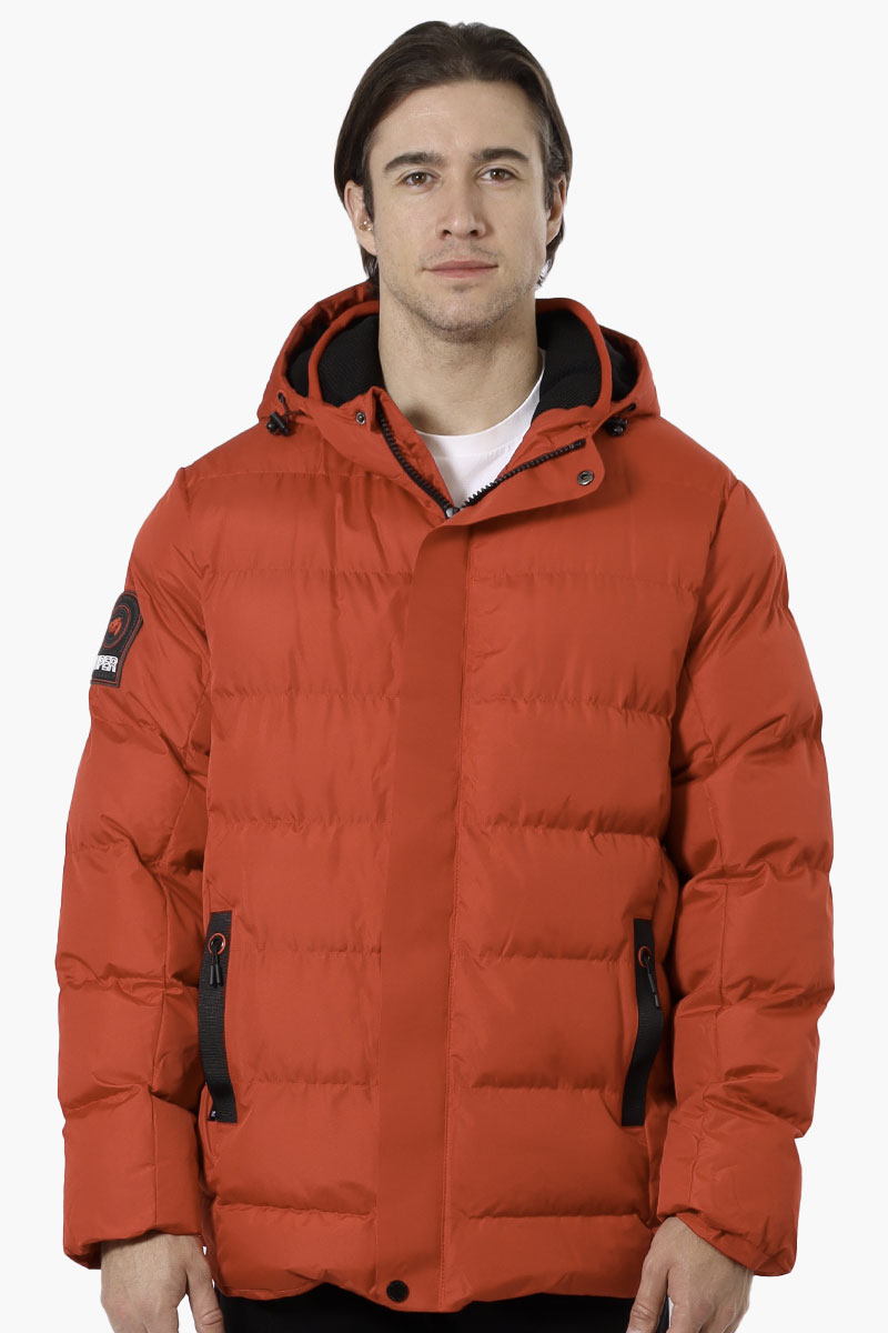 Super Triple Goose Knit Collar Bubble Bomber Jacket - Red - Mens Bomber Jackets - Canada Weather Gear