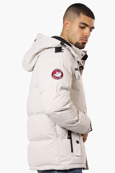 Canada Weather Gear 4 Pocket Bubble Parka Jacket - Stone - Mens Parka Jackets - Canada Weather Gear