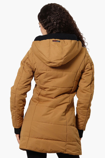 Canada Weather Gear Faux Fur Lined Hood Parka Jacket - Caramel - Womens Parka Jackets - Canada Weather Gear