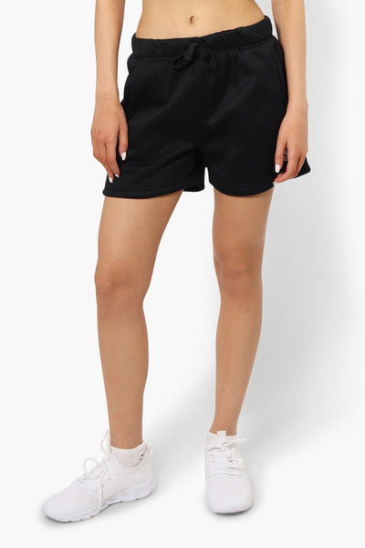 Canada Weather Gear Solid Tie Waist Shorts - Black - Womens Shorts & Capris - Canada Weather Gear
