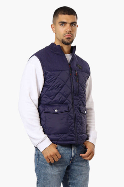 Canada Weather Gear Sweater Knit Polyfill Puffer Vest - Navy - Mens Vests - Canada Weather Gear