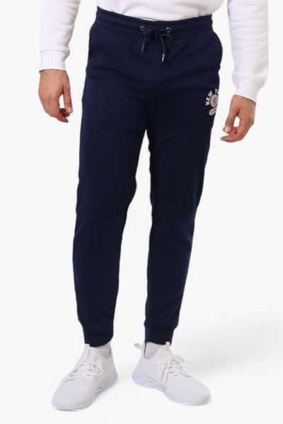 Super Triple Goose Tie Waist New York Print Joggers - Navy - Mens Joggers & Sweatpants - Canada Weather Gear