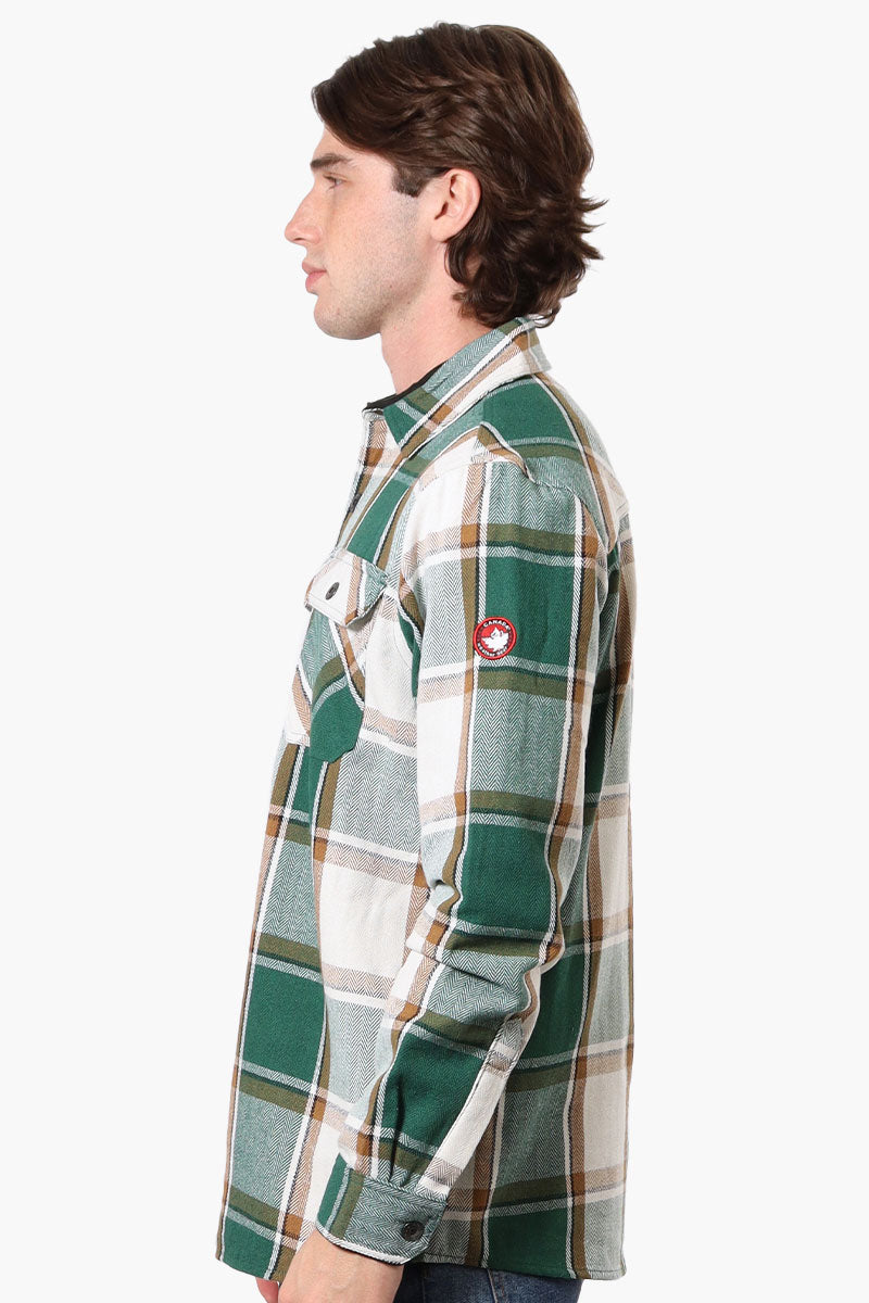 Canada Weather Gear Plaid Button Up Casual Shirt - Green - Mens Casual Shirts - Canada Weather Gear