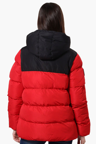 Super Triple Goose Sherpa Lined Bubble Bomber Jacket - Red - Womens Bomber Jackets - Canada Weather Gear