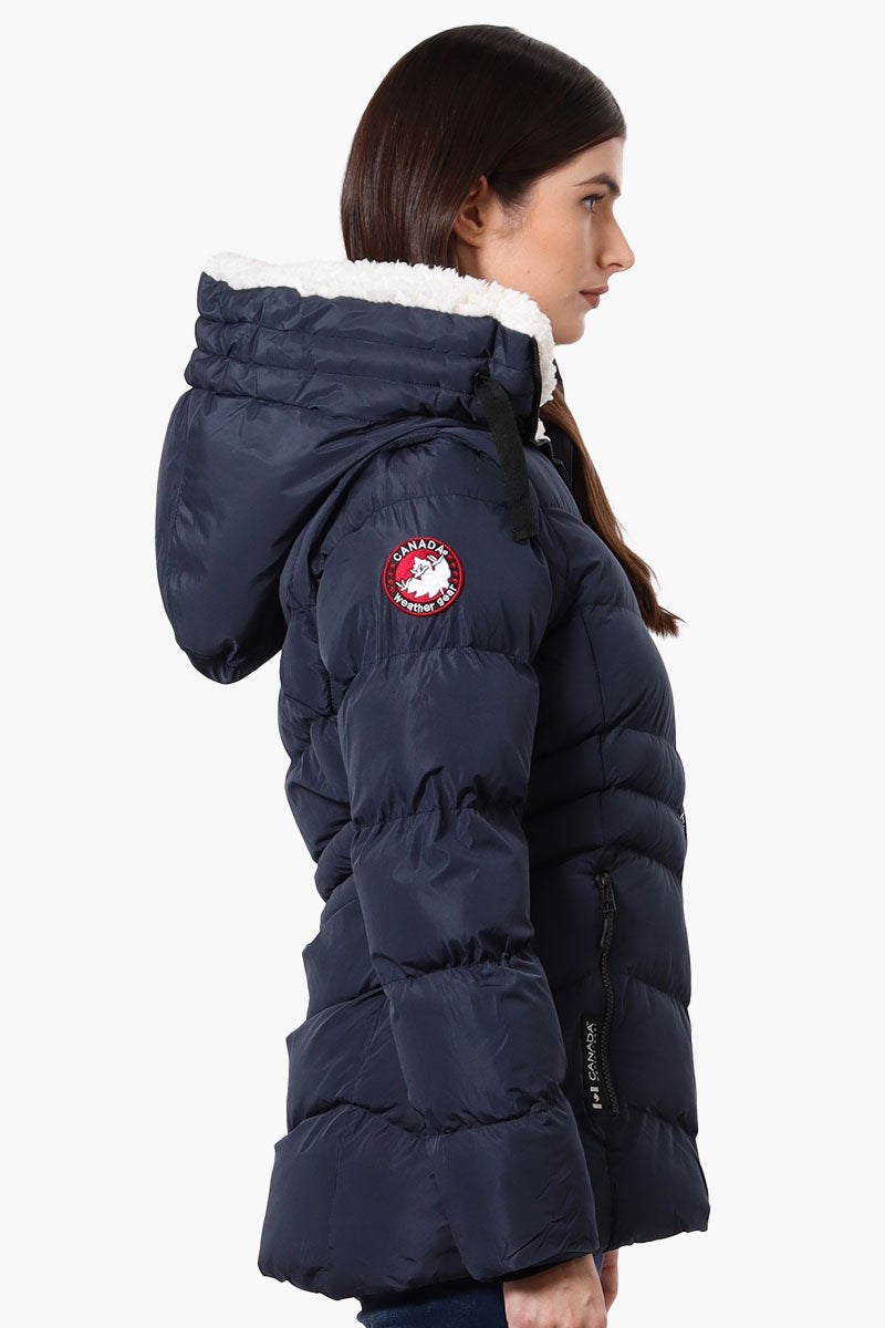 Canada Weather Gear Zip Off Sleeve Bomber Jacket - Navy - Womens Bomber Jackets - Canada Weather Gear