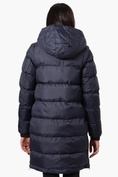 Canada Weather Gear Side Slit Puffer Parka Jacket - Navy - Womens Parka Jackets - Canada Weather Gear