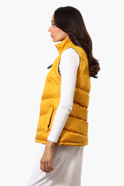 Canada Weather Gear Solid Bubble Vest - Mustard - Womens Vests - Canada Weather Gear