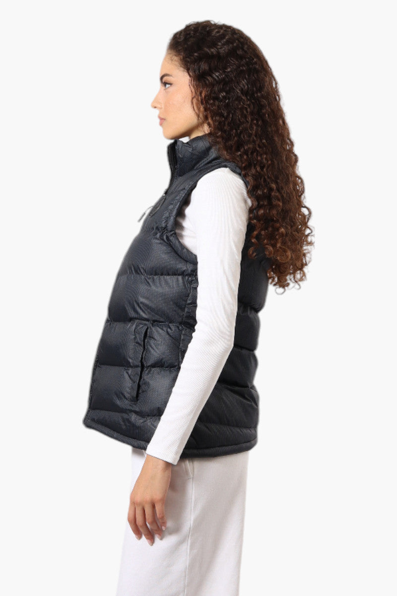 Super Triple Goose Grid Pattern Bubble Vest - Black - Womens Vests - Canada Weather Gear