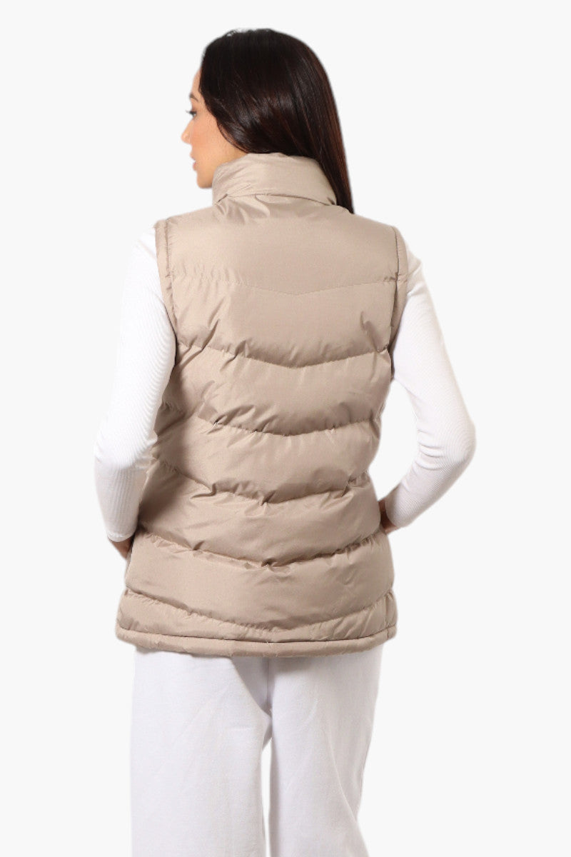 Super Triple Goose Solid Bubble Vest - Beige - Womens Vests - Canada Weather Gear