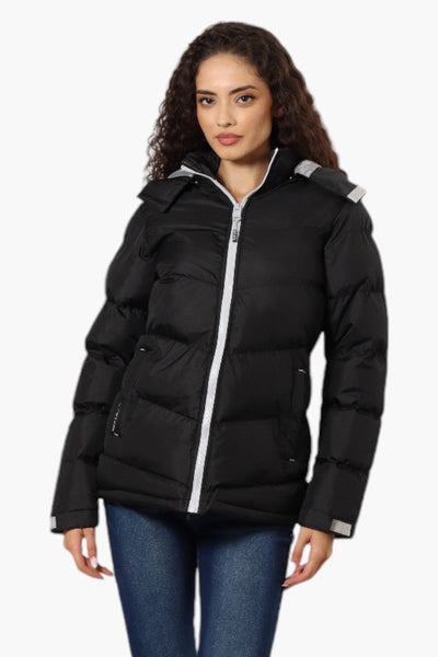 Canada Weather Gear Solid Bubble Bomber Jacket - Black - Womens Bomber Jackets - Canada Weather Gear