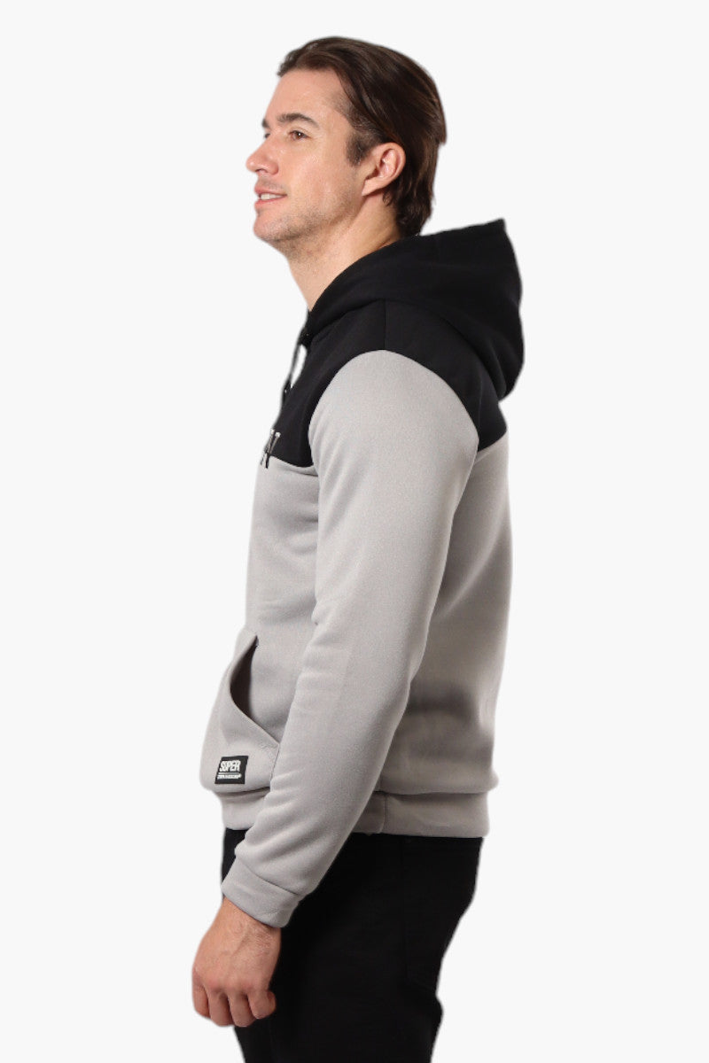 Super Triple Goose Embroidered Colour Block Hoodie - Grey - Mens Hoodies & Sweatshirts - Canada Weather Gear