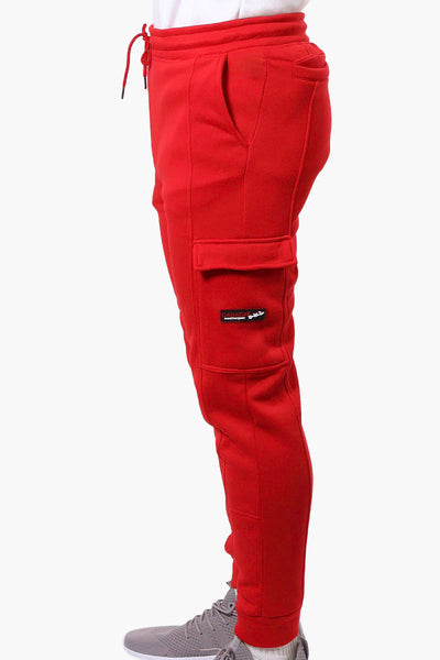 Canada Weather Gear Tie Waist Cargo Joggers - Red - Mens Joggers & Sweatpants - Canada Weather Gear