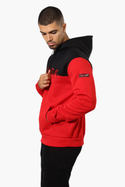 Canada Weather Gear Colour Block Embroidered Logo Hoodie - Red - Mens Hoodies & Sweatshirts - Canada Weather Gear