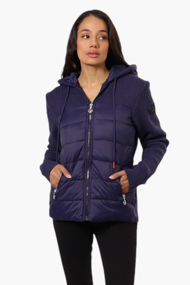 Canada Weather Gear Sweater Knit Polyfill Lightweight Jacket - Navy - Womens Lightweight Jackets - Canada Weather Gear