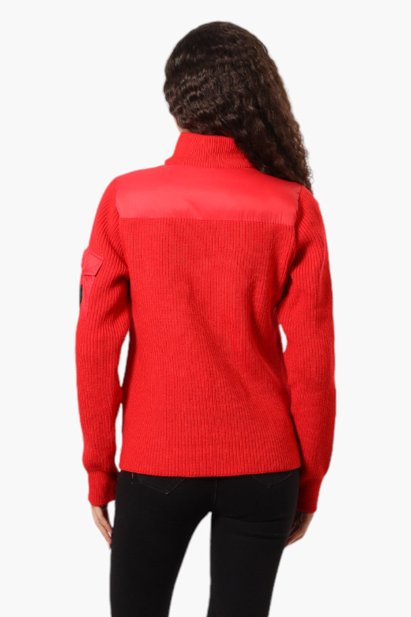 Canada Weather Gear Sweater Knit Polyfill Lightweight Jacket - Red - Womens Lightweight Jackets - Canada Weather Gear