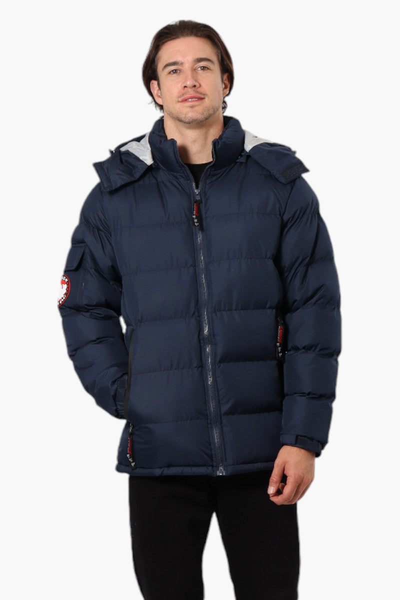 Canada Weather Gear Zip Pocket Bubble Bomber Jacket - Navy - Mens Bomber Jackets - Canada Weather Gear