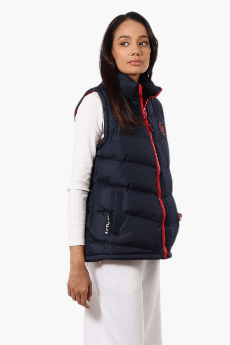 Super Triple Goose Solid Bubble Vest - Navy - Womens Vests - Canada Weather Gear