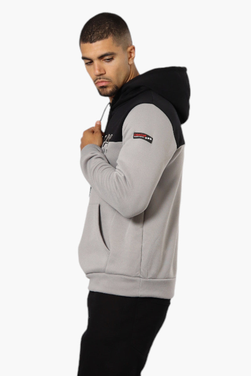 Canada Weather Gear Colour Block Embroidered Logo Hoodie - Grey - Mens Hoodies & Sweatshirts - Canada Weather Gear