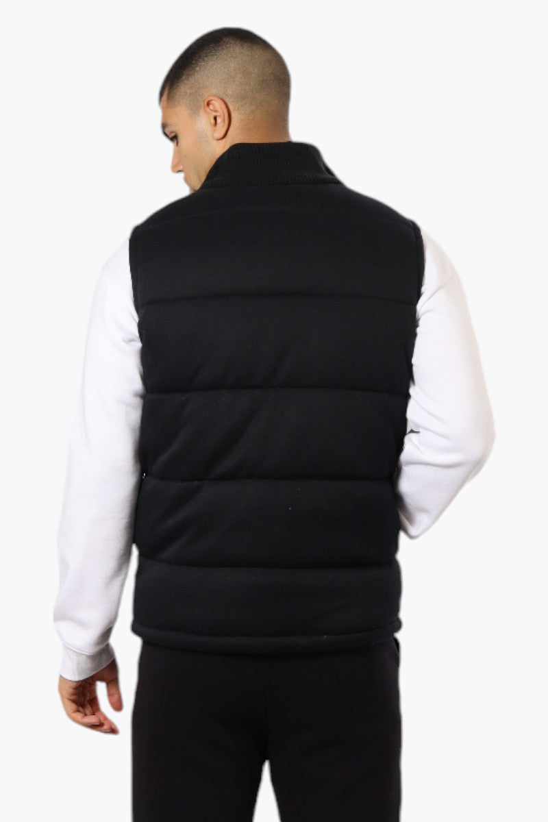 Canada Weather Gear Solid Sweater Knit Puffer Vest - Black - Mens Vests - Canada Weather Gear