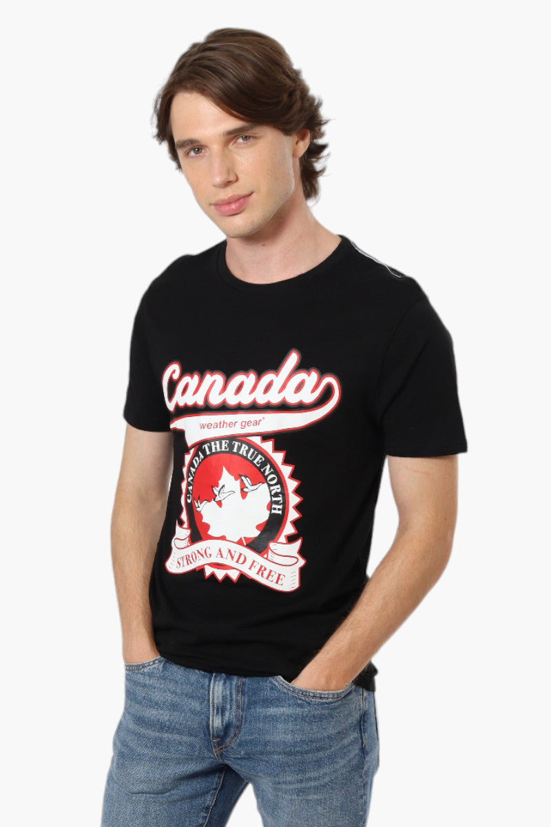 Canada Weather Gear Strong And Free Print Tee - Black - Mens Tees & Tank Tops - Canada Weather Gear
