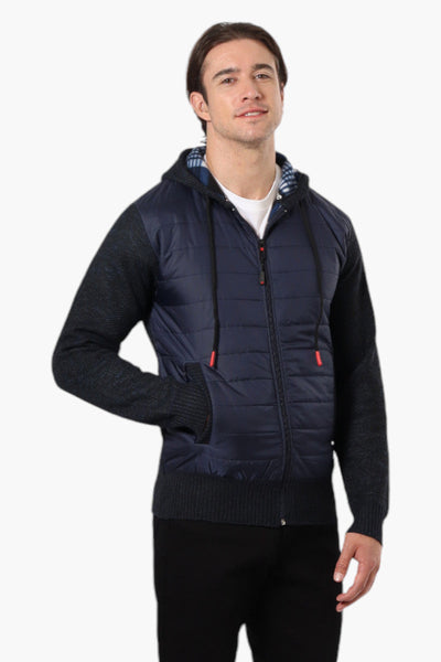 Canada Weather Gear Hooded Fleece Lined Lightweight Jacket - Navy - Mens Lightweight Jackets - Canada Weather Gear