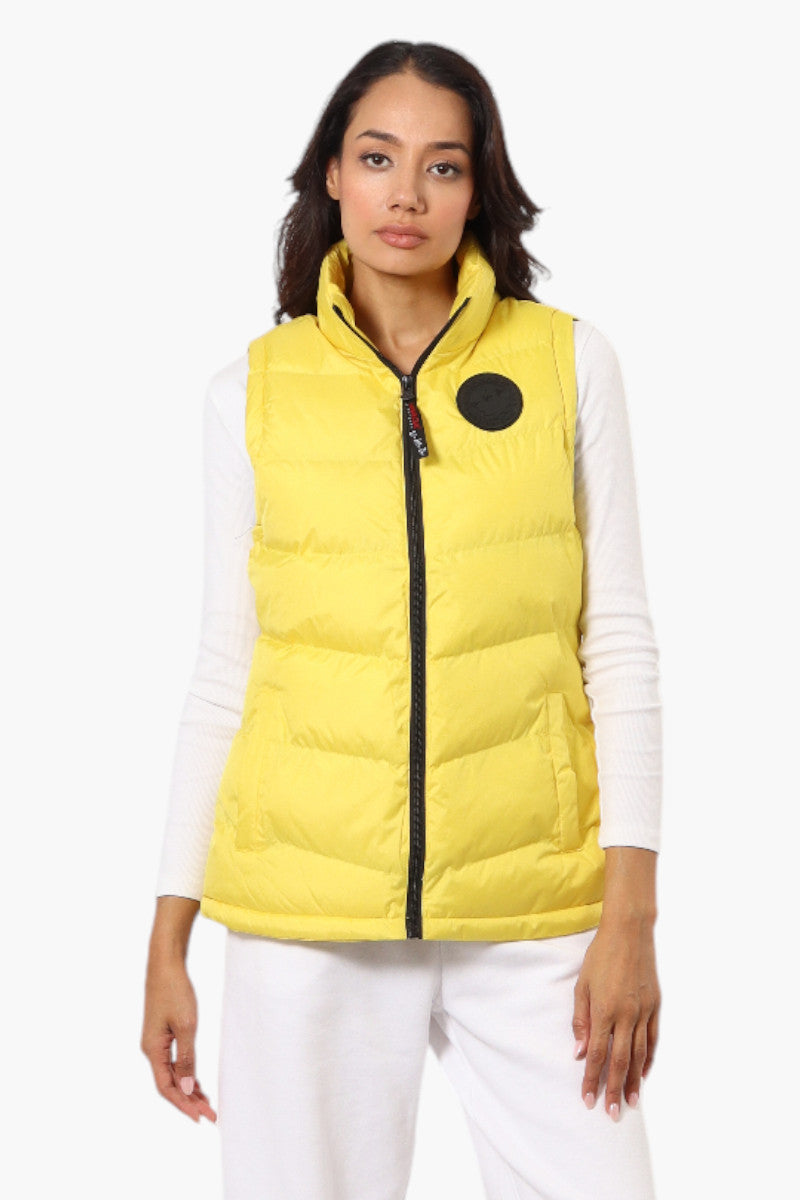 Canada Weather Gear Solid Bubble Vest - Yellow - Womens Vests - Canada Weather Gear