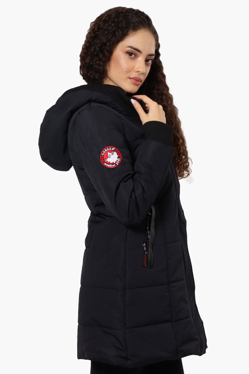 Canada Weather Gear Faux Fur Lined Hood Parka Jacket - Navy - Womens Parka Jackets - Canada Weather Gear