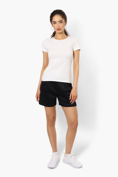 Canada Weather Gear Solid Tie Waist Shorts - Black - Womens Shorts & Capris - Canada Weather Gear