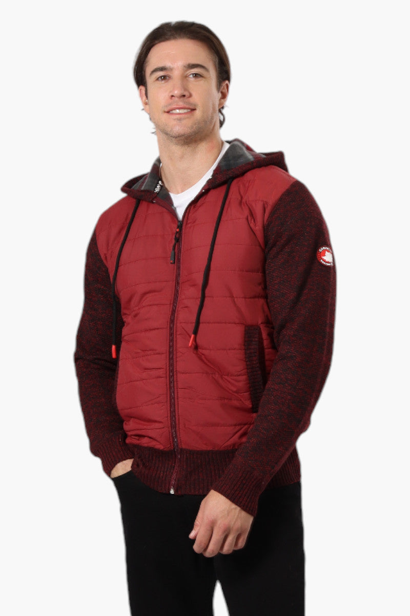 Canada Weather Gear Hooded Fleece Lined Lightweight Jacket - Red - Mens Lightweight Jackets - Canada Weather Gear