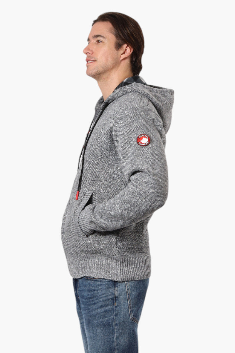 Canada Weather Gear Fleece Lined Hooded Lightweight Jacket - Grey - Mens Lightweight Jackets - Canada Weather Gear