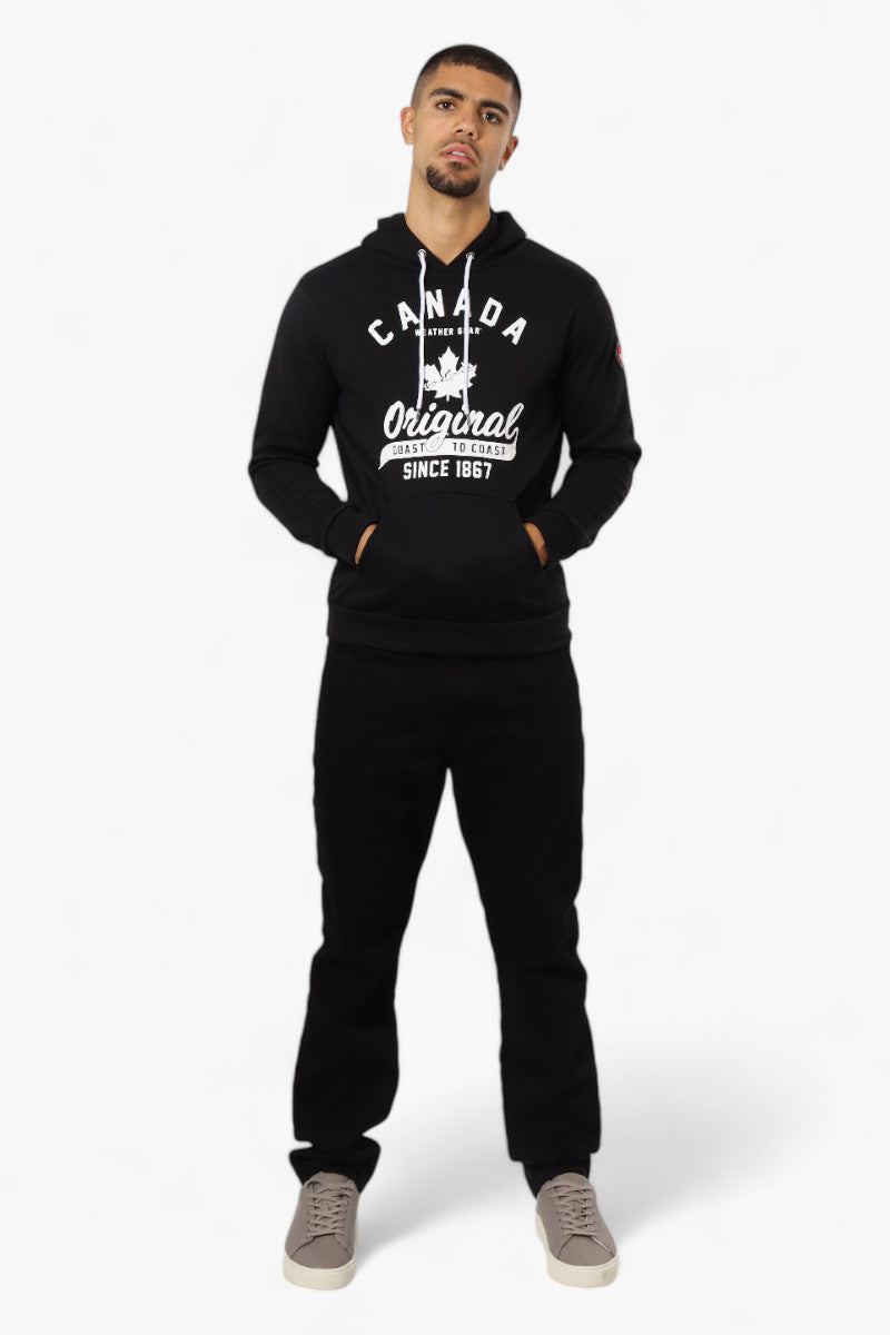 Canada Weather Gear Coast To Coast Print Hoodie - Black - Mens Hoodies & Sweatshirts - Canada Weather Gear