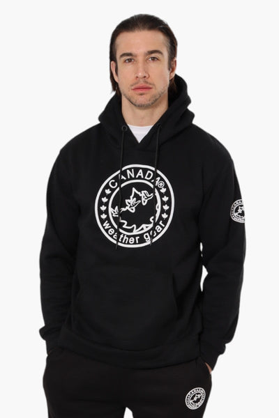 Canada Weather Gear Solid Centre Logo Hoodie - Black - Mens Hoodies & Sweatshirts - Canada Weather Gear
