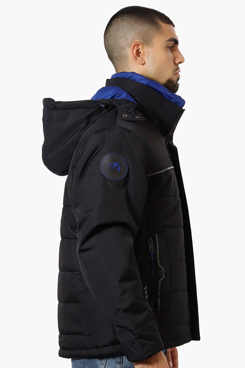 Super Triple Goose Contrast Detail Bubble Bomber Jacket - Black - Mens Bomber Jackets - Canada Weather Gear