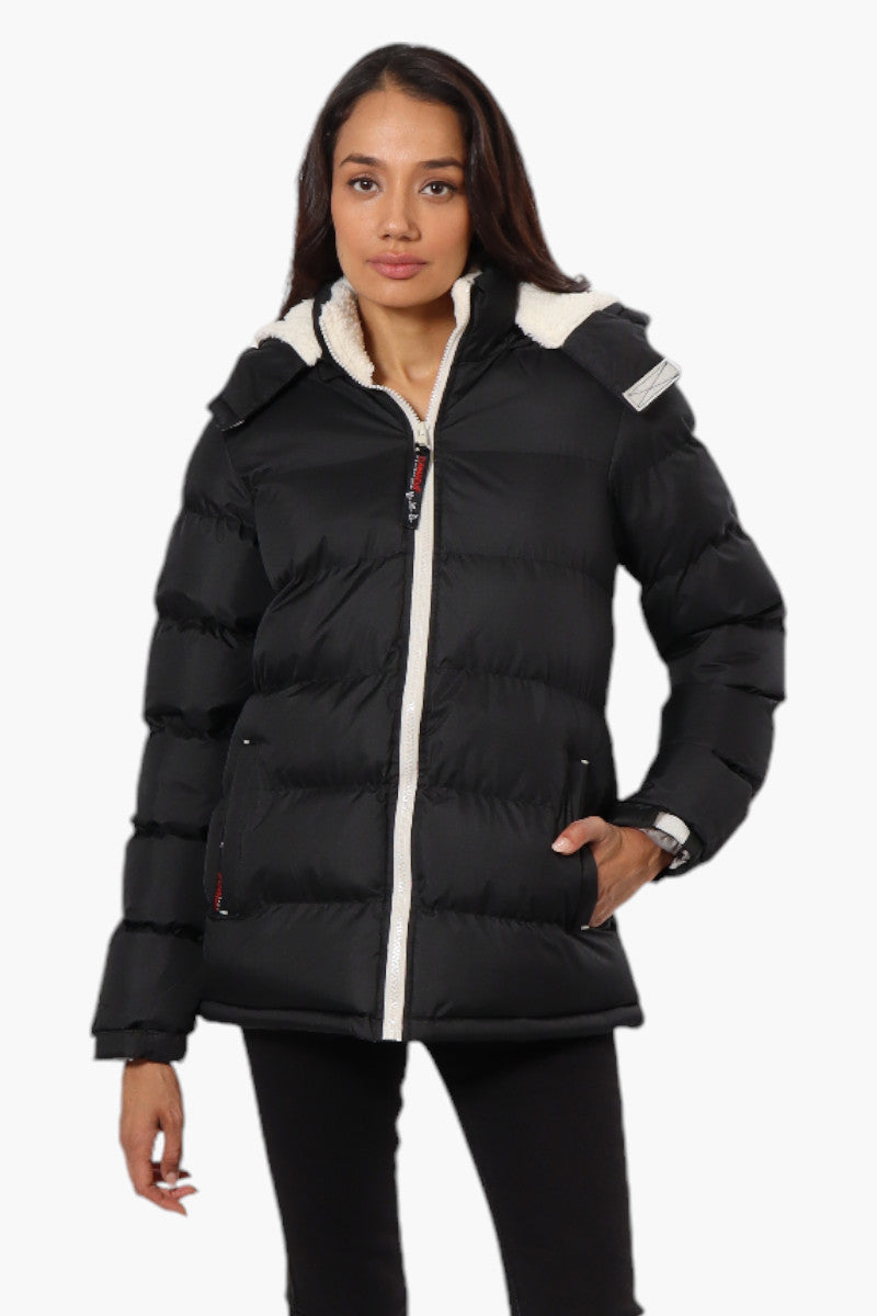 Canada Weather Gear Solid Bubble Bomber Jacket - Black - Womens Bomber Jackets - Canada Weather Gear