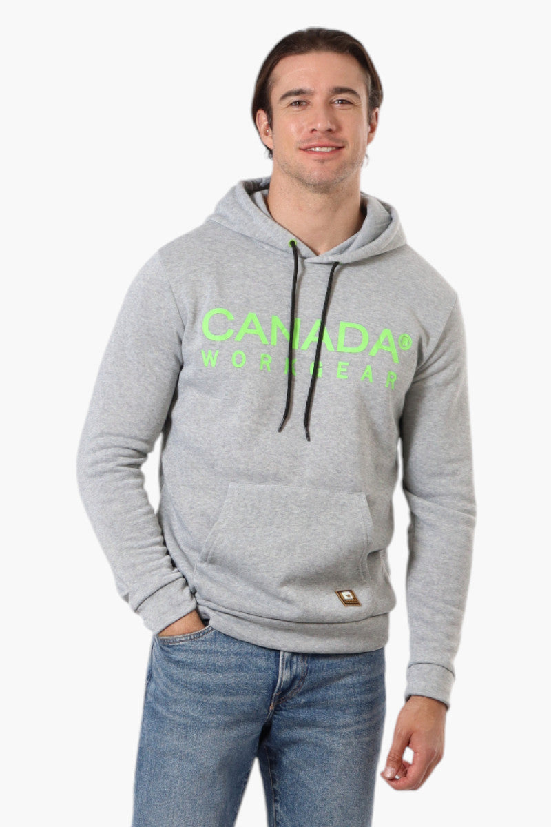 Canada Work Gear Solid Logo Print Hoodie - Grey - Mens Hoodies & Sweatshirts - Canada Weather Gear