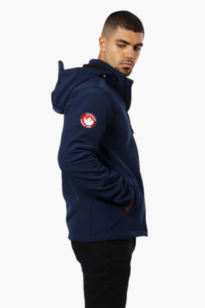 Canada Weather Gear Hooded Fleece Lined Lightweight Jacket - Navy - Mens Lightweight Jackets - Canada Weather Gear