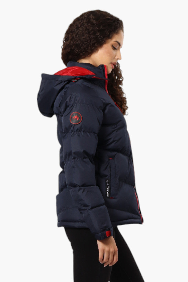 Canada Weather Gear Solid Bubble Bomber Jacket - Navy - Womens Bomber Jackets - Canada Weather Gear