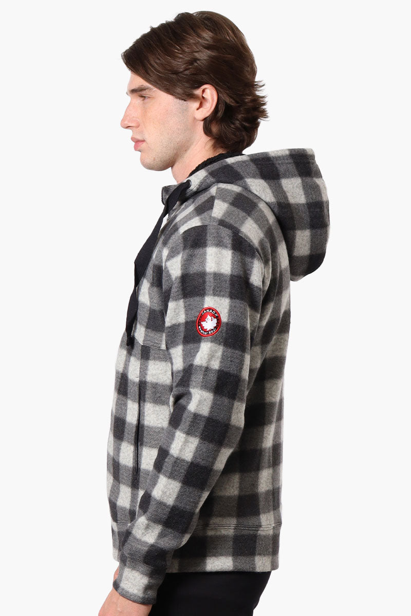 Canada Weather Gear Plaid Fleece Lined Lightweight Jacket - Black - Mens Lightweight Jackets - Canada Weather Gear