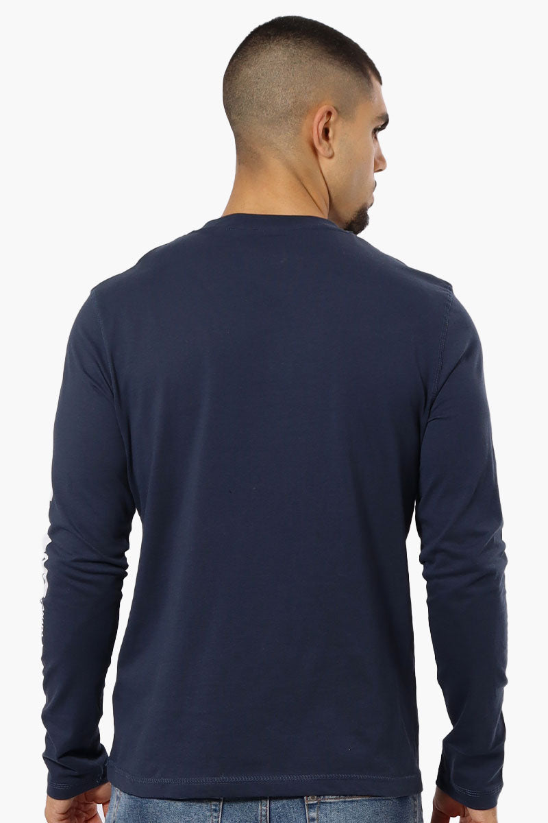 Canada Weather Gear Logo Sleeve Long Sleeve Top - Navy - Mens Long Sleeve Tops - Canada Weather Gear