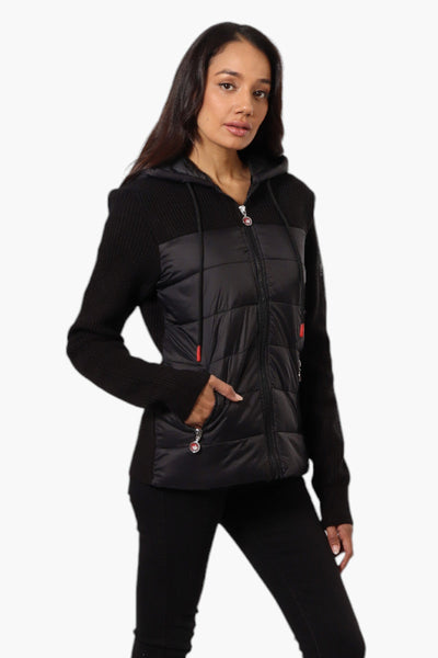 Canada Weather Gear Sweater Knit Polyfill Lightweight Jacket - Black - Womens Lightweight Jackets - Canada Weather Gear